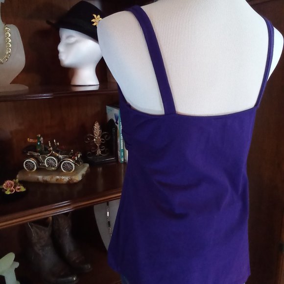 Ann Taylor Purple Summer Top, Sz Large, NWOT - Picture 5 of 16